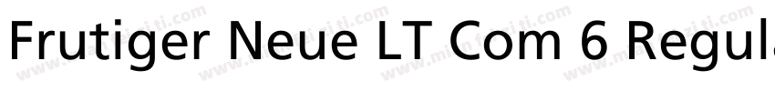 Frutiger Neue LT Com 6 Regular字体转换